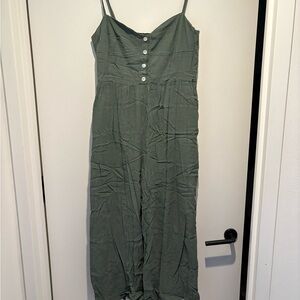 Madewell Sage Green Cropped Jumpsuit